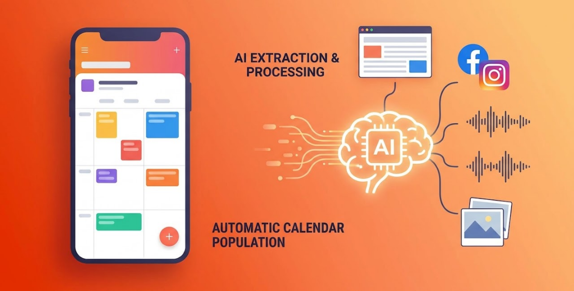 FreeTime AI Extraction & Processing: automatic calendar population