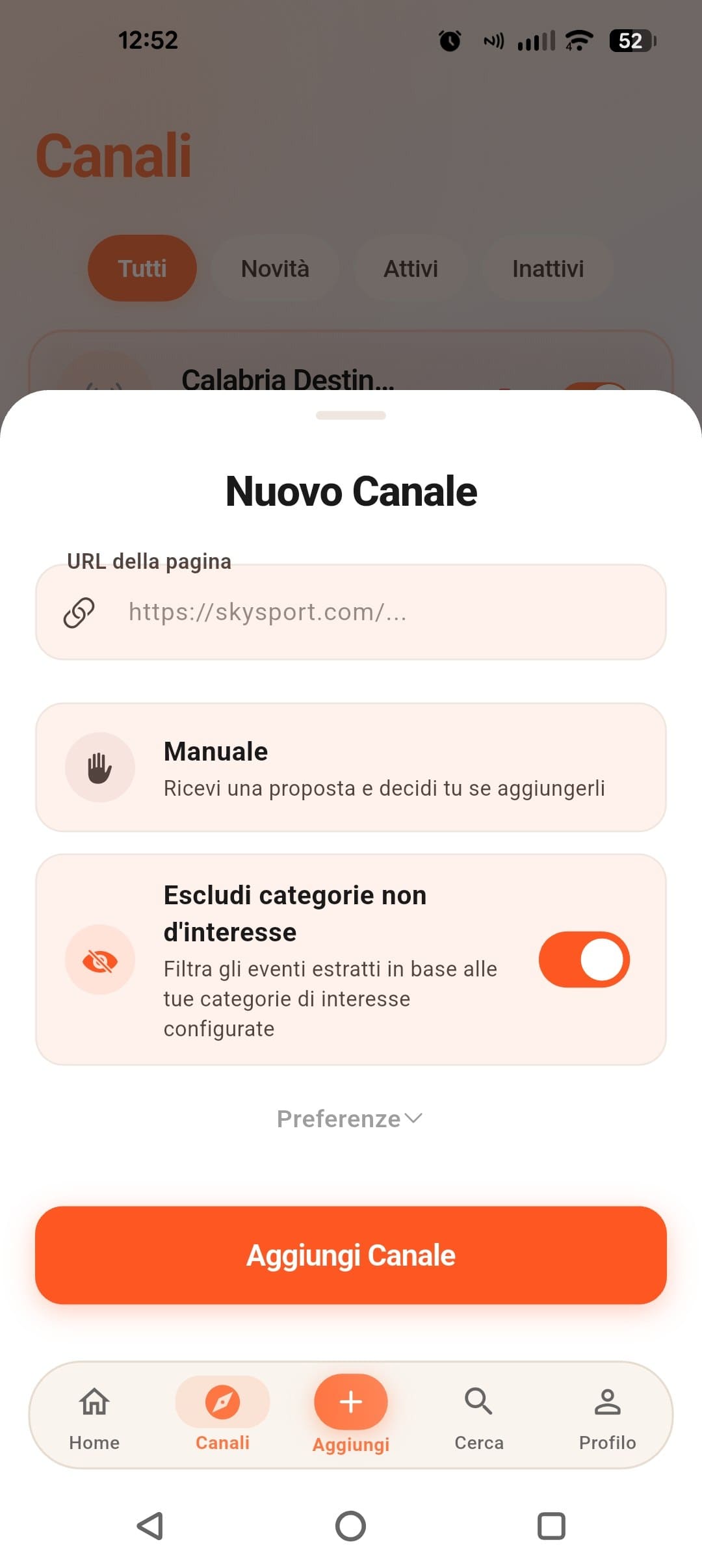 Collega i tuoi Canali 1